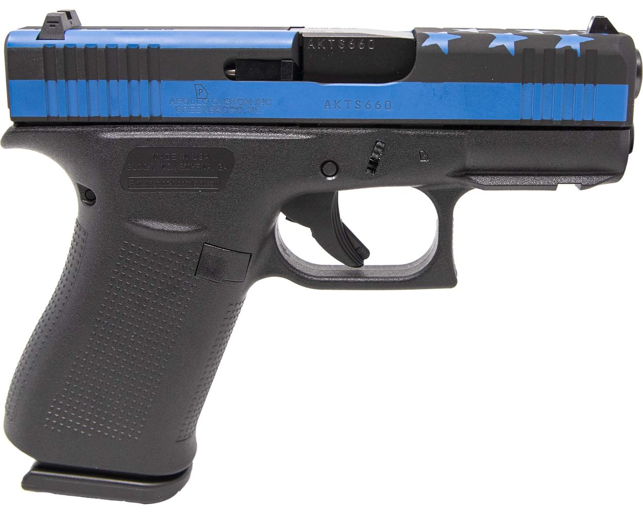 Handguns Apollo Custom|Glock 43X 9MMLUGER GLK 43X 9MM 10 ST/STP BL/BK RL